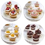 Nuova R2S - 463CAKE - Coffret 4 Assiettes - Petits Gâteau - Porcelaine