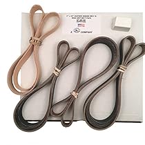 1x42 High Grit Assorted 15 Belt Pack of 600, 800, 1000 + Leather Strop & Compound Made in USA
