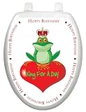 Toilet Tattoos TT-0003-O King For A Day Decorative Applique For Toilet Lid, Elongated