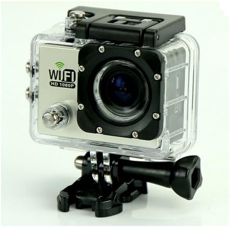 KingGatWay 2.0 Inch Sport Action Camera JS6000 Wifi 12.0MP 30M Waterproof FHD H.264 Car Recorder Diving Bicycle Action Camera 170 Wide Angle Lens (White)