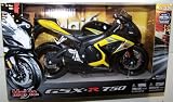 Maisto 1/12 Scale Diecast Suzuki Gsx-r 750 Motorcycle in Color Black and Yellow