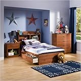 Bundle-95 Logik Twin Mates Bedroom Set in Sunny Pine