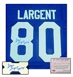 Steve Largent Seattle Seahawks Autographed/Hand Signed Authentic Style Blue Jersey