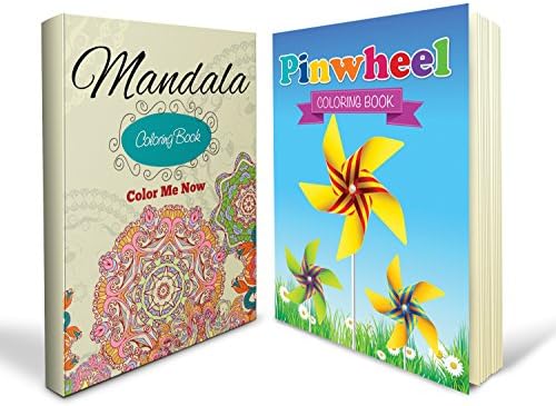 Color Me Now Mandalas Book and Pin Wheel Bundle with 100+ Ideal for Boys and Girls