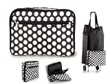 from theallroundstore Foldable Shopping trolley , folds as a bag, polka dot Model BB681