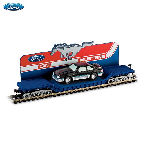 1987 Ford Mustang Model Electric Train Car: Mustang Muscle Express by Hawthorne Village