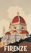 FLORENCE FIRENZE CATHEDRAL CITY EUROPE ITALY ITALIA VINTAGE POSTER REPRO