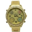 Geneva Elite Iced Out Watch Gold Tone