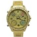 Jewelry : Geneva Elite Iced Out Watch Gold Tone