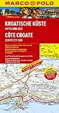 Produkt-Bild: MARCO POLO Karten 1:200.000 Kroatische K&uuml;ste Mitte und S&uuml;d: Mit landwirtschaftlich sch&ouml;nen Strecken und Sehensw&uuml;rdigkeiten. &Uuml;bersichtskarte zum ... Entfernungstabelle, Ortsregister, 5 Citypl&auml;ne
