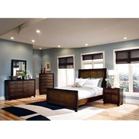 Garrett Queen Size Sleigh Bed 4pc Set