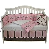 Babylicious Boutique 4 Pc. Crib Bedding Bundle - Pink Cocoa