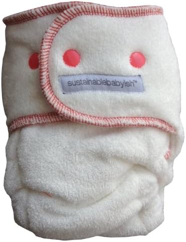 Sustainablebabyish Happy Little Clouds - Size 1 7-15 lbs - Papaya
