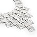 Vintage Silver Tone Oblong Slice Metal Square Pieces Pendant Necklace