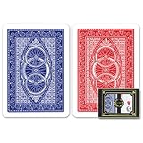 Da Vinci Ruote, Italian 100% Plastic Playing Cards, 2-Deck Set by Modiano, Regular Index