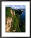 Cliffs with City in the Distance, Amantes Point (Two Lovers Point), Tumon, Guam Styles Framed Art Poster Print by John Elk III, 18x22