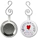 LOVE MUSIC Valentine's Day 2.25 inch Button Style Hanging Ornament