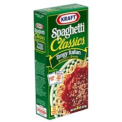 Kraft Spaghetti Classics, Tangy Italian Spaghetti Spice Mix & Parmesan Cheese, 8-Ounce Boxes (Pack of 24)
