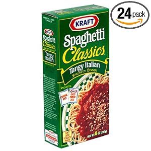 Kraft Noodle Classics, Tangy Italian Spaghetti Dinner, 8-Ounce Boxes (Pack of 24)