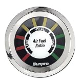 Sunpro CP8200 StyleLine Air/Fuel Ratio Gauge Dial - White Dial