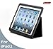 AYL® 100% Premium Genuine Slim Leather Case Folio with Magnetic Closure and 3-in-1 built-in Stand for Apple Ipad 2nd Generation Tablet (Black)