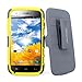 Cellularvilla Kickstand Case For BLU Studio 5.0 D530 Yellow Grey 3pc 3rd Gen Hard Soft Hybrid Kickstand Case with Holster Belt Clip Case Cover