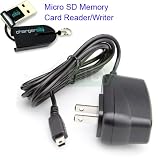 ChargerCity OEM Wall Home Charger AC Adapter w/Extended 6' FT Power Cable for Magellan Roadmate 5045 3065 3055 3045-LM 3045-MU 3045 2045 2036-MU 2036 2035 GPS Navigator with Free OEM Micro SD Memory Card Reader Writer (Manufacture Direct Replacement Warranty)