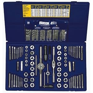 Irwin Tools 26377 117 Piece Machine Screw Fractional Metric Tap and Hex Die Set with Drill... by 