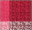 Durable Woven Jacquard 100% Cotton Paisley Pink and White Tablecloth 54x90 Inches