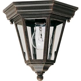 Maxim Lighting 1027RP Flush Outdoor Close to Ceiling Light