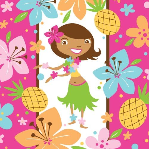 Creative Converting Pink Luau Fun 16 Count 3-Ply Paper Lunch Napkins