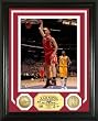 Yao Ming Photo Mint W/ 2 24KT Gold Coins - Houston Rockets Plaque