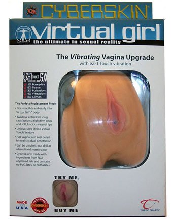 TLC Cyberskin Virtual Girl Vibrating P****Y Upgrade With Ez-1 Touch Vibration