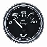 Equus 7234 Oil Pressure Gauge - Black