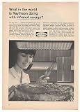 1967 Raytheon Caloric Infrared Energy Gas Range Print Ad