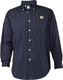 Michigan Wolverines Long Sleeve Team Color Check Woven Shirt
