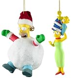 Set of 2 The Simpsons Marge & Homer Christmas Ornaments