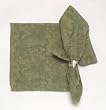Durable Hand Woven Jacquard 100% Cotton Olive Napkins 22x22 Inches Set of 12