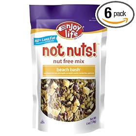 Enjoy Life not nuts! Beach Bash Nut Free Trail Mix, Gluten, Dairy & Nut Free,  6-Ounce Bags (Pack of 6)