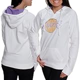 NBA Women's Los Angeles Lakers On Deck Hood Sweatshirt (White, Medium)