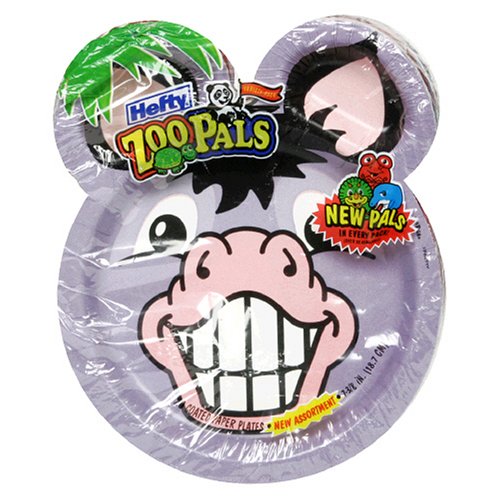 Hefty Zoo Pals Plates, 20 Count Packs (Pack of 10)