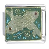 Pisces Italian Charms Bracelet Link