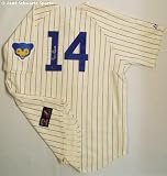 Ernie Banks Signed Cubs Cooperstown Collection 1969 Style Jersey