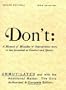 Dont Manual of Mistakes & Improprieties