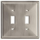 Liberty Hardware Nickel Beverly Double-Switch Wall Plates 2 pk.