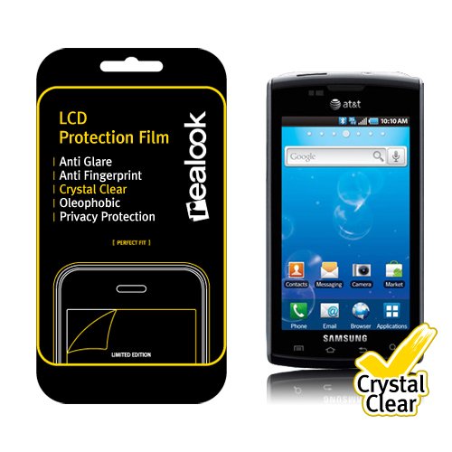 REALOOK screen protector for AT&T Captivate (Samsung Galaxy S), Crystal Clear 2-PK
