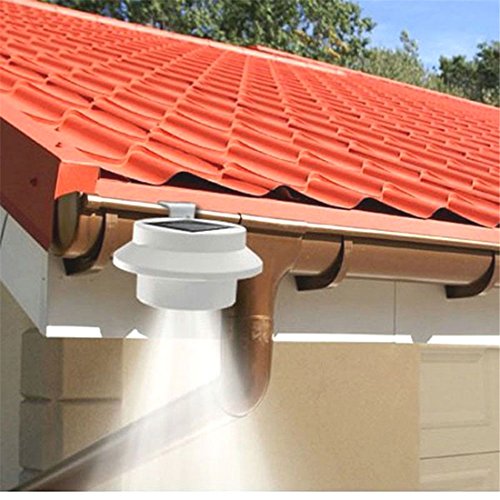 Outdoor Solar Powered 3 LED Security Landscape Garden Yard Fence Light Lamp