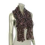 Exquisite Fashion Scarf - Small flower gardend print spandex ruffle scarf shawl Wrap -