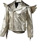 Adidas Men's Jeremy Scott JS Gold Wings Leather Jacket