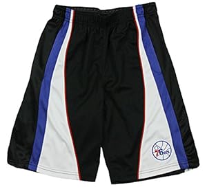 Philadelphia 76ers NBA Youth Zipway Black Mesh Shorts (Large (14/16), Black)